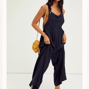 new with tags black sun drenched overalls free people